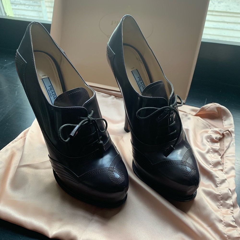 Prada lace up platform booties - Picture 5 of 8